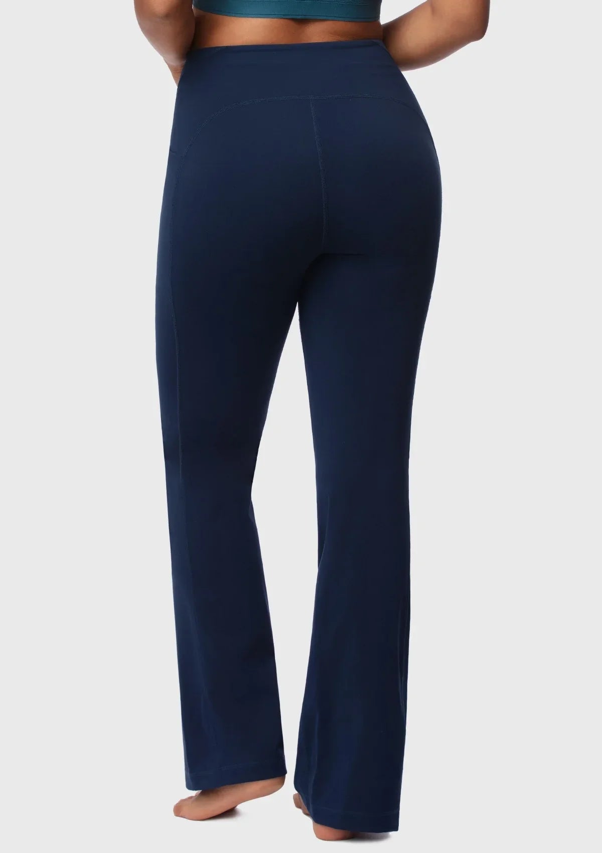 LEAPX High-Waisted Stretch Bootcut Yoga Pants Workout Leggings With Pockets