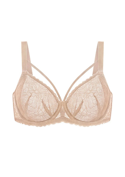 HSIA Penumbra Floralette Unlined Strappy Lace Uderwire Bra