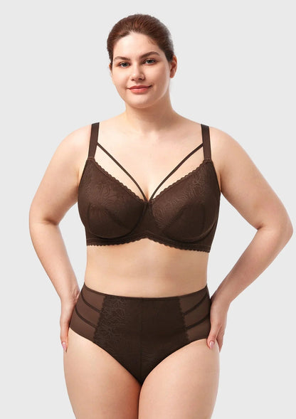 HSIA Penumbra Floralette Unlined Strappy Lace Uderwire Bra