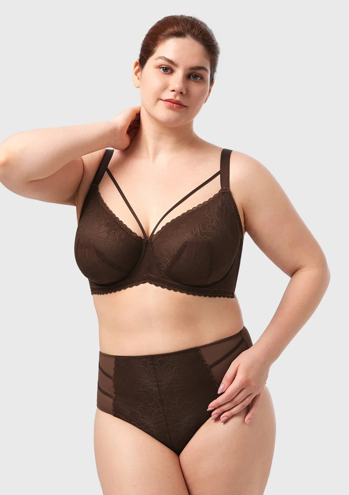 HSIA Penumbra Floralette Unlined Strappy Lace Uderwire Bra