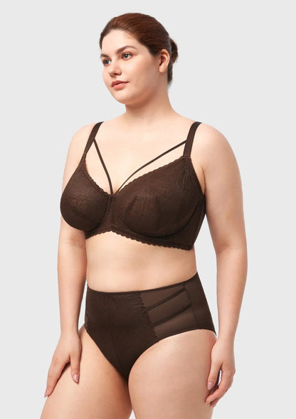 HSIA Penumbra Floralette Unlined Strappy Lace Uderwire Bra