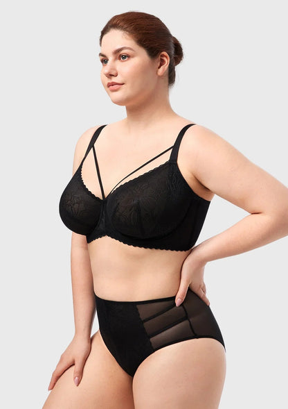 HSIA Penumbra Floralette Unlined Strappy Lace Uderwire Bra