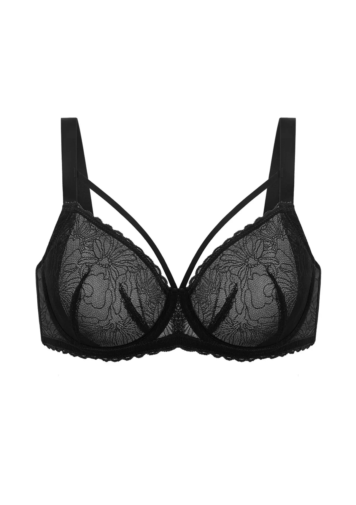 HSIA Penumbra Floralette Unlined Strappy Lace Uderwire Bra