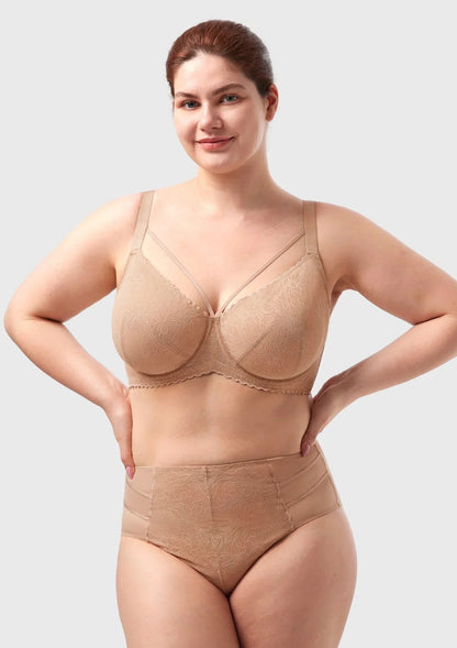 HSIA Penumbra Floralette Unlined Strappy Lace Uderwire Bra