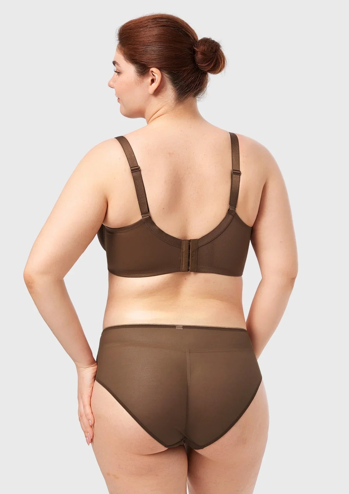 HSlA Pearl Shimmer Unlined Plus Size Full Coverage Underwire Comfortable Bra