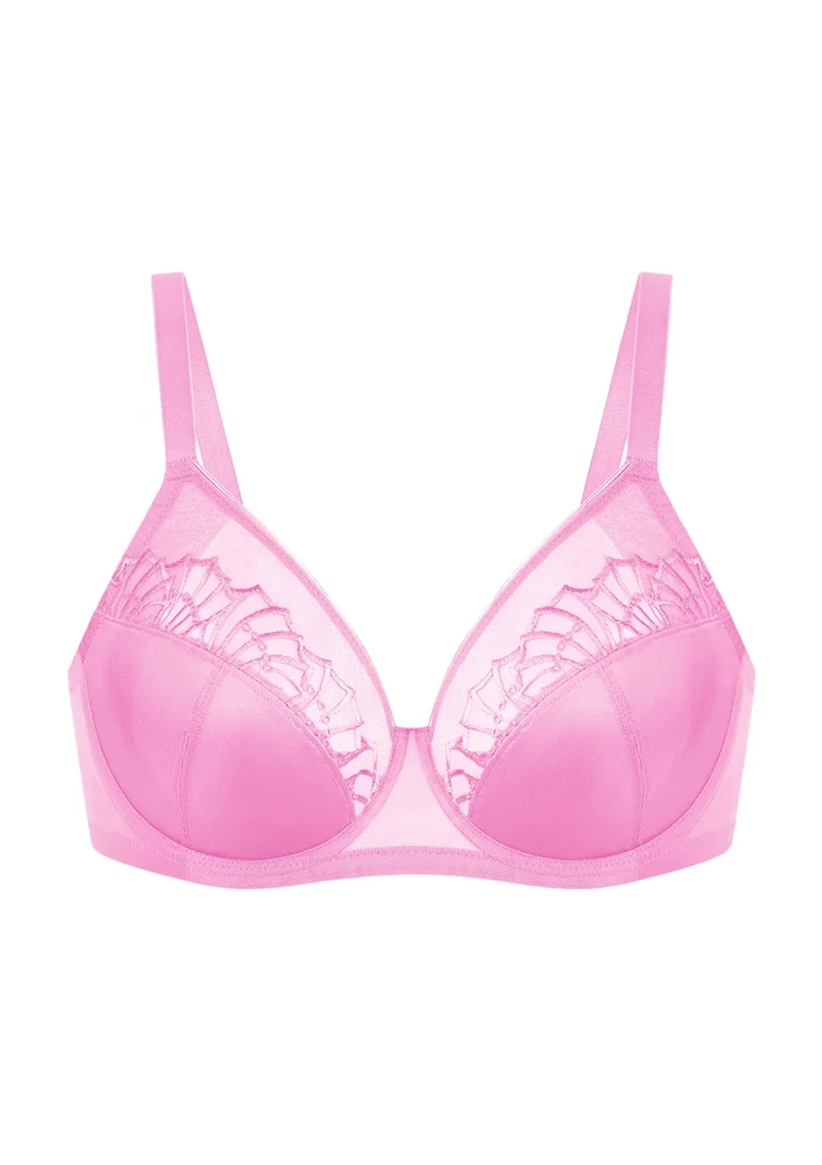 HSlA Pearl Shimmer Unlined Plus Size Full Coverage Underwire Comfortable Bra