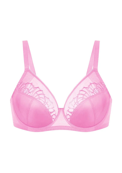HSlA Pearl Shimmer Unlined Plus Size Full Coverage Underwire Comfortable Bra