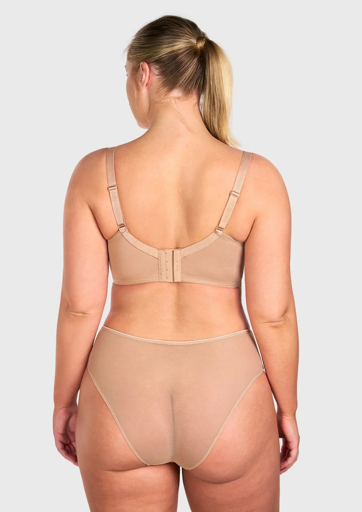 HSlA Pearl Shimmer Unlined Plus Size Full Coverage Underwire Comfortable Bra