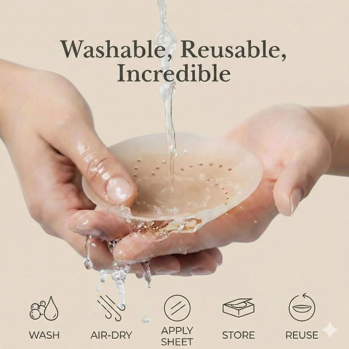 HSIA AirSwirl Breathable Ultra Thin 0.1mm Invisible Food-Grade Silicone Nipple Covers Hypoallergenic Reusable Seamless Pasties for Large Breasts DDD Cup