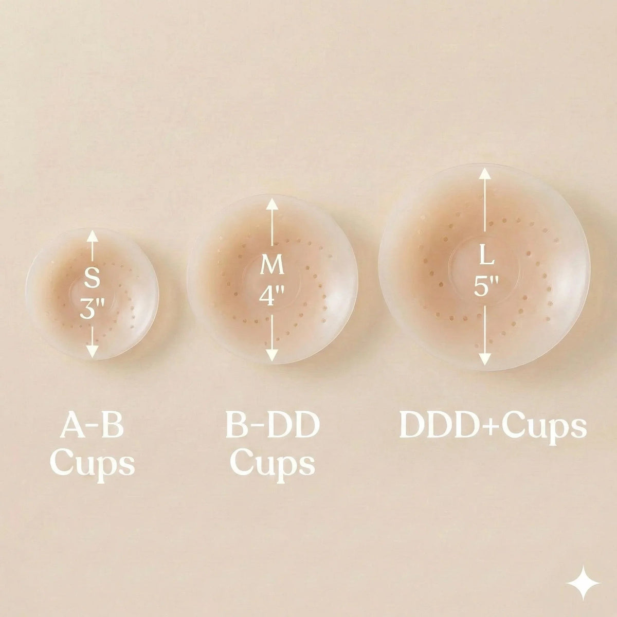 HSIA AirSwirl Breathable Ultra Thin 0.1mm Invisible Food-Grade Silicone Nipple Covers Hypoallergenic Reusable Seamless Pasties for Large Breasts DDD Cup