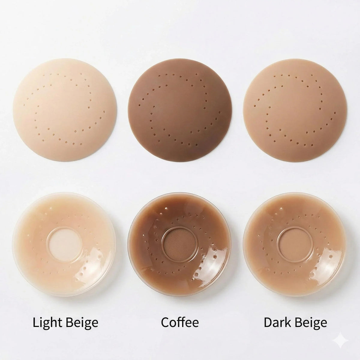 HSIA AirSwirl Breathable Ultra Thin 0.1mm Invisible Food-Grade Silicone Nipple Covers Hypoallergenic Reusable Seamless Pasties for Large Breasts DDD Cup