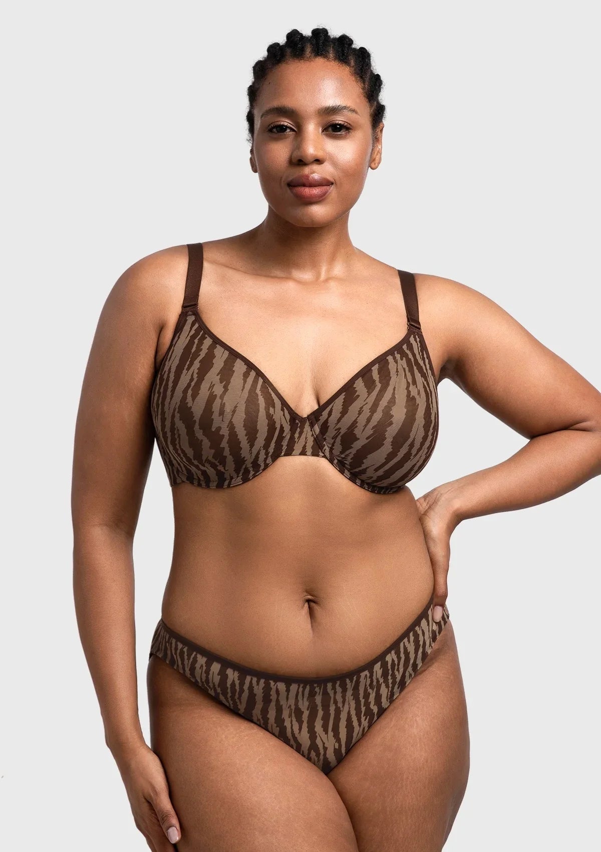 Zebra Wild Unlined Underwire Mesh Bra
