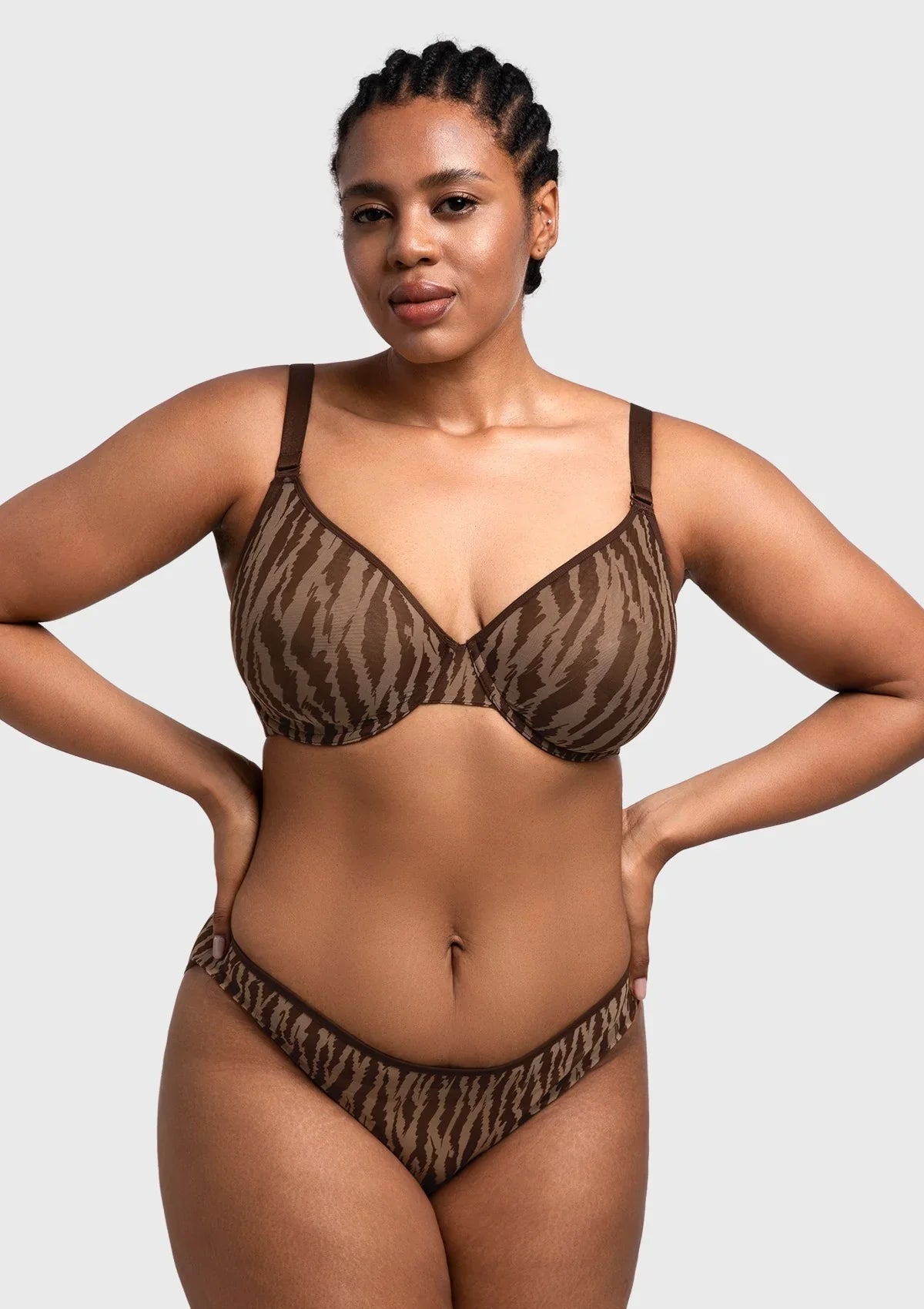 Zebra Wild Unlined Underwire Mesh Bra