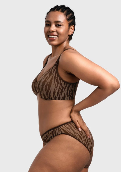 Zebra Wild Unlined Underwire Mesh Bra