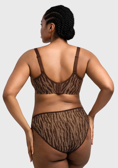 Zebra Wild Unlined Underwire Mesh Bra