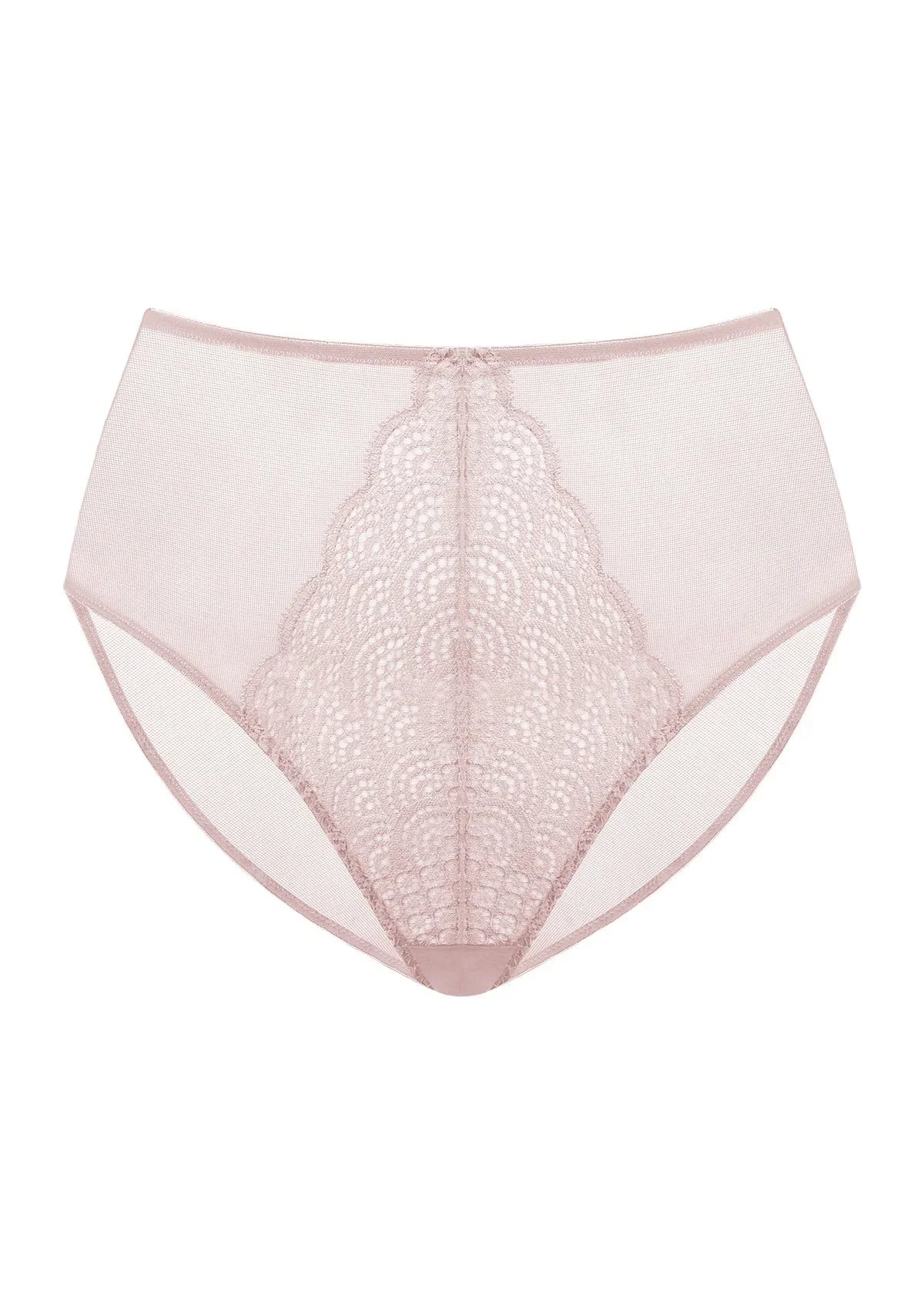 Mermaid High-Rise Light Pink Lace Brief Underwear