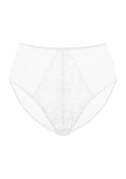Mermaid High-Rise White Lace Brief Underwear