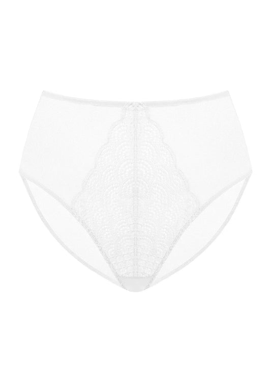 Mermaid High-Rise White Lace Brief Underwear