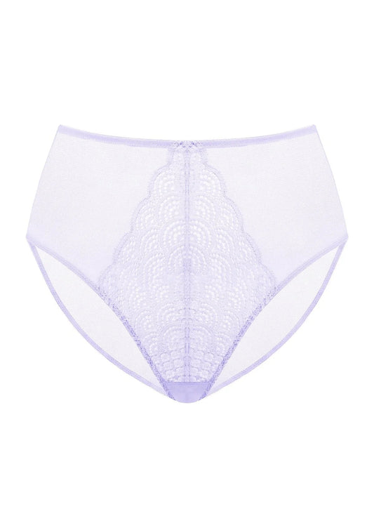 Mermaid High-Rise Light Purple Lace Brief Underwear
