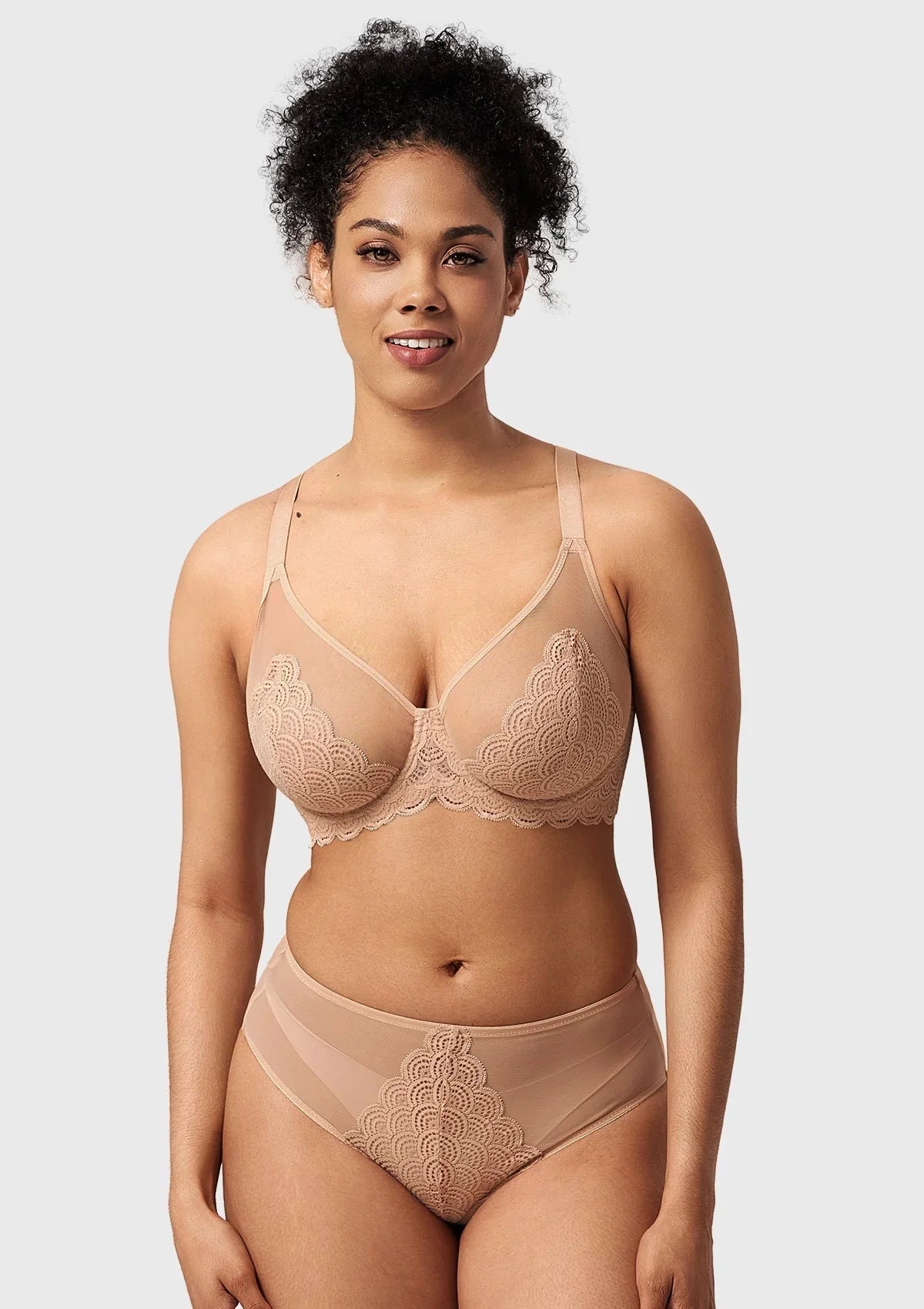 Mermaid Scales Lace Unlined Bra