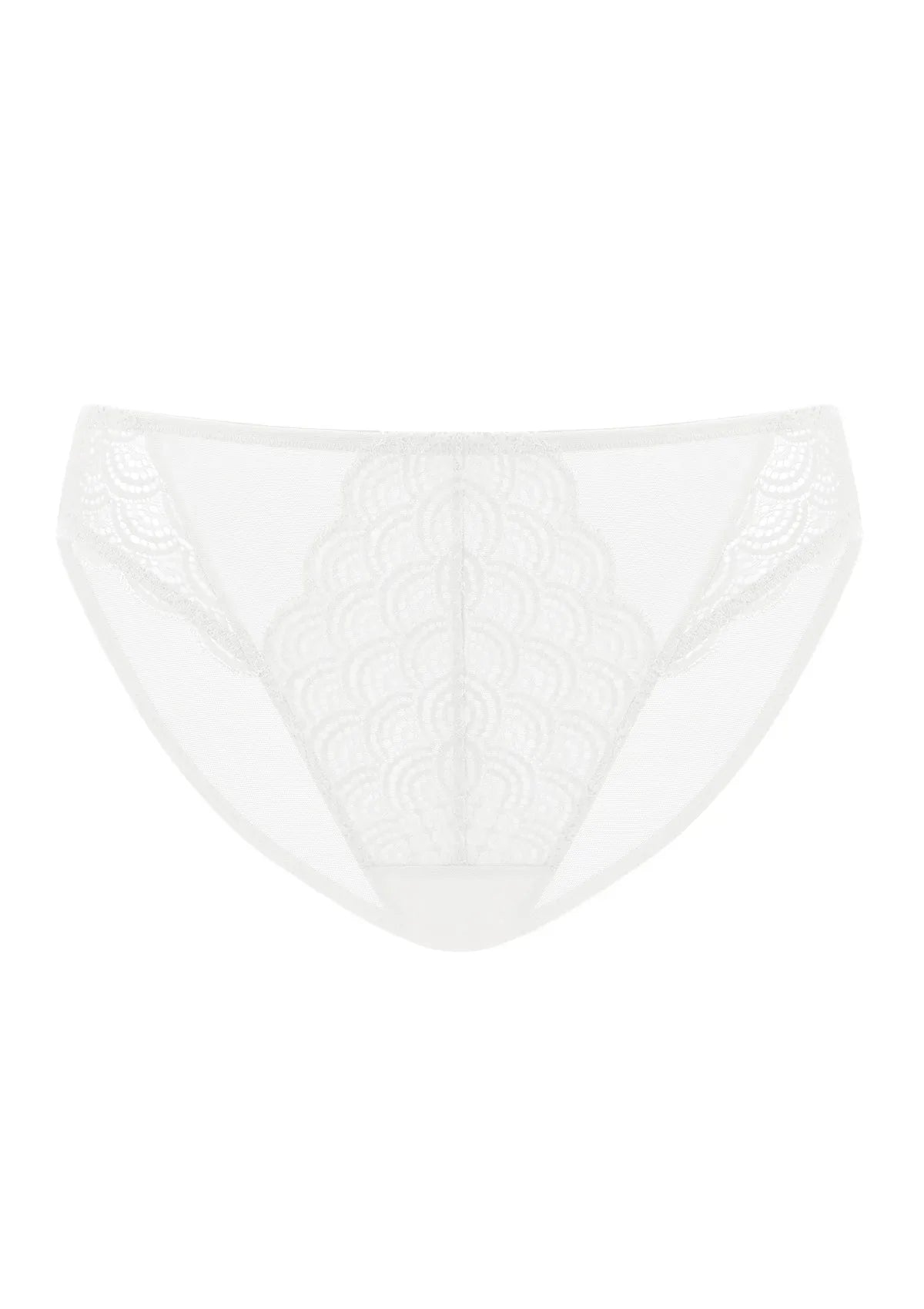 Mermaid Scales Soft Lace Mid-Rise Bikini Underwear