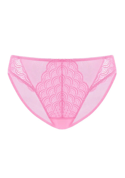 Mermaid Scales Soft Lace Mid-Rise Bikini Underwear