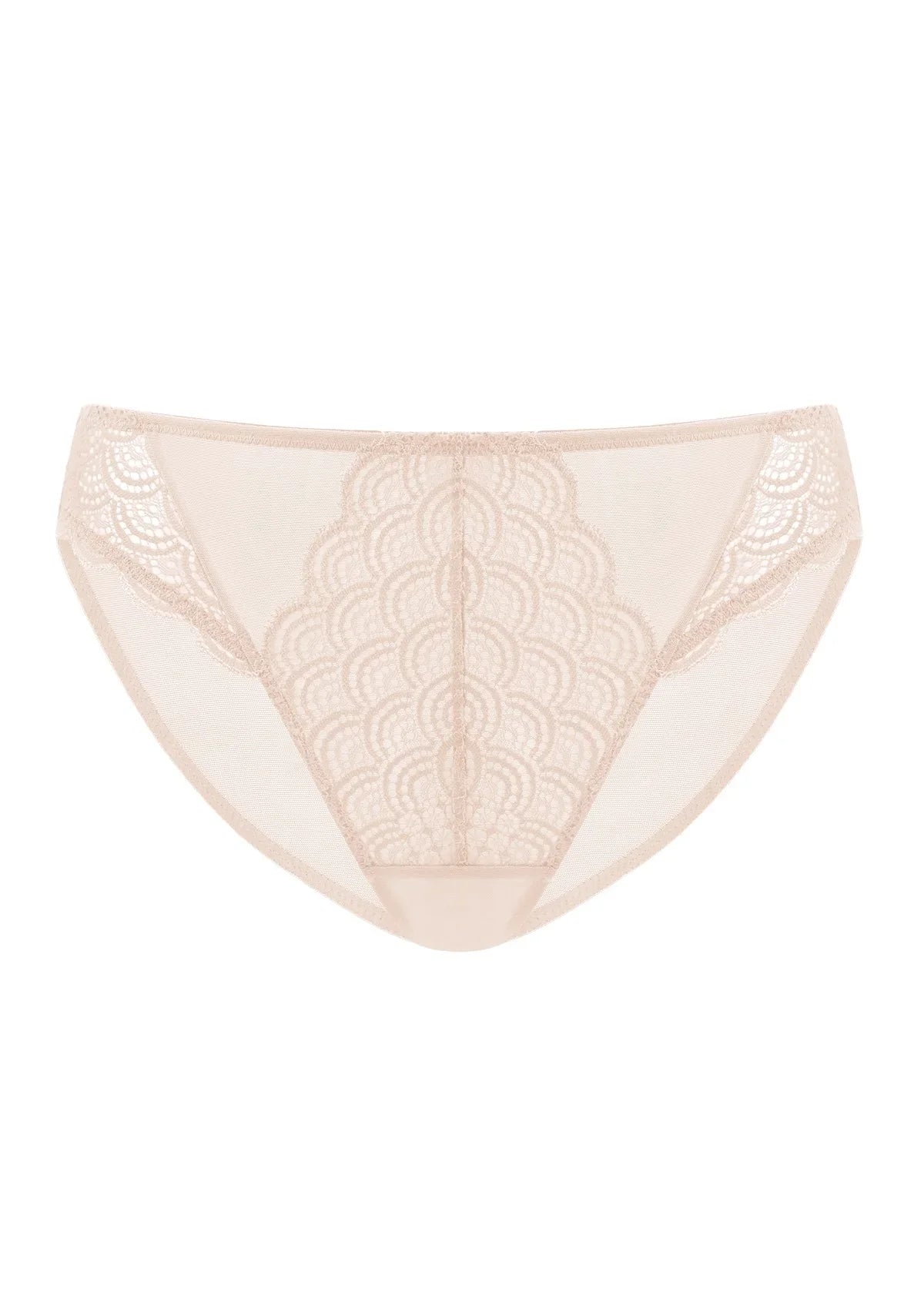 Mermaid Scales Soft Lace Mid-Rise Bikini Underwear