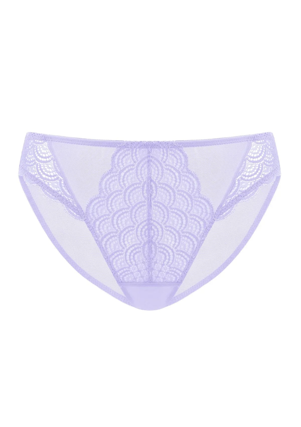 Mermaid Scales Soft Lace Mid-Rise Bikini Underwear