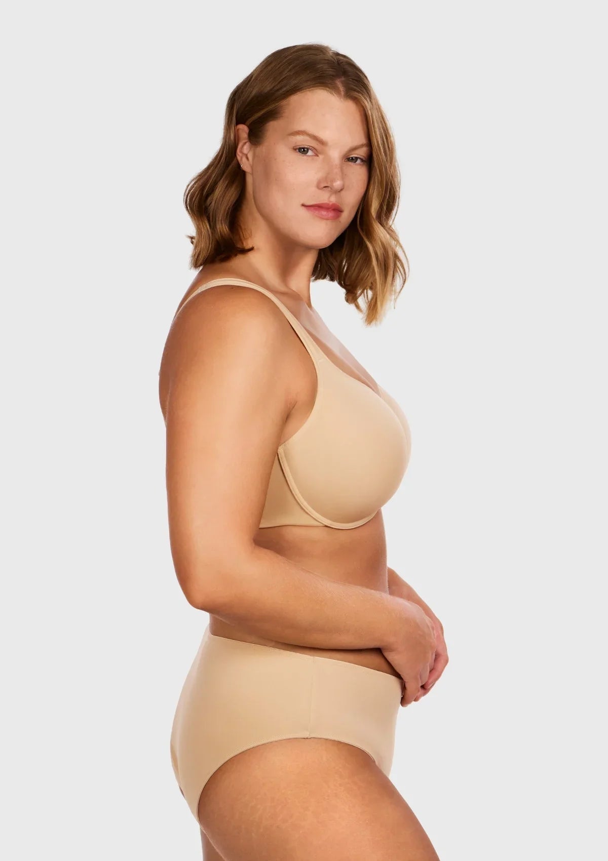 Patricia T-shirt Beige Lightly Padded Underwire Minimizer Bra