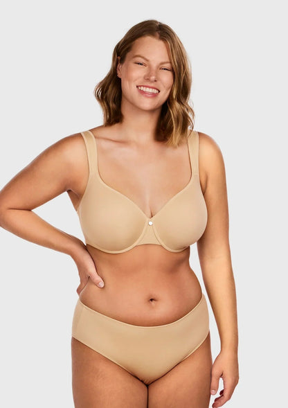 Patricia T-shirt Beige Lightly Padded Underwire Minimizer Bra