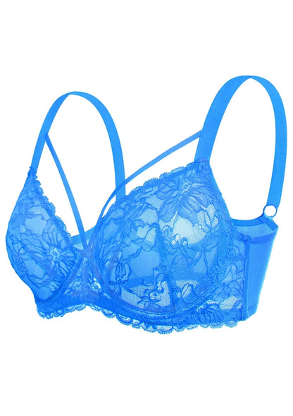 Pretty In Petals Unlined Strappy Lace Bra