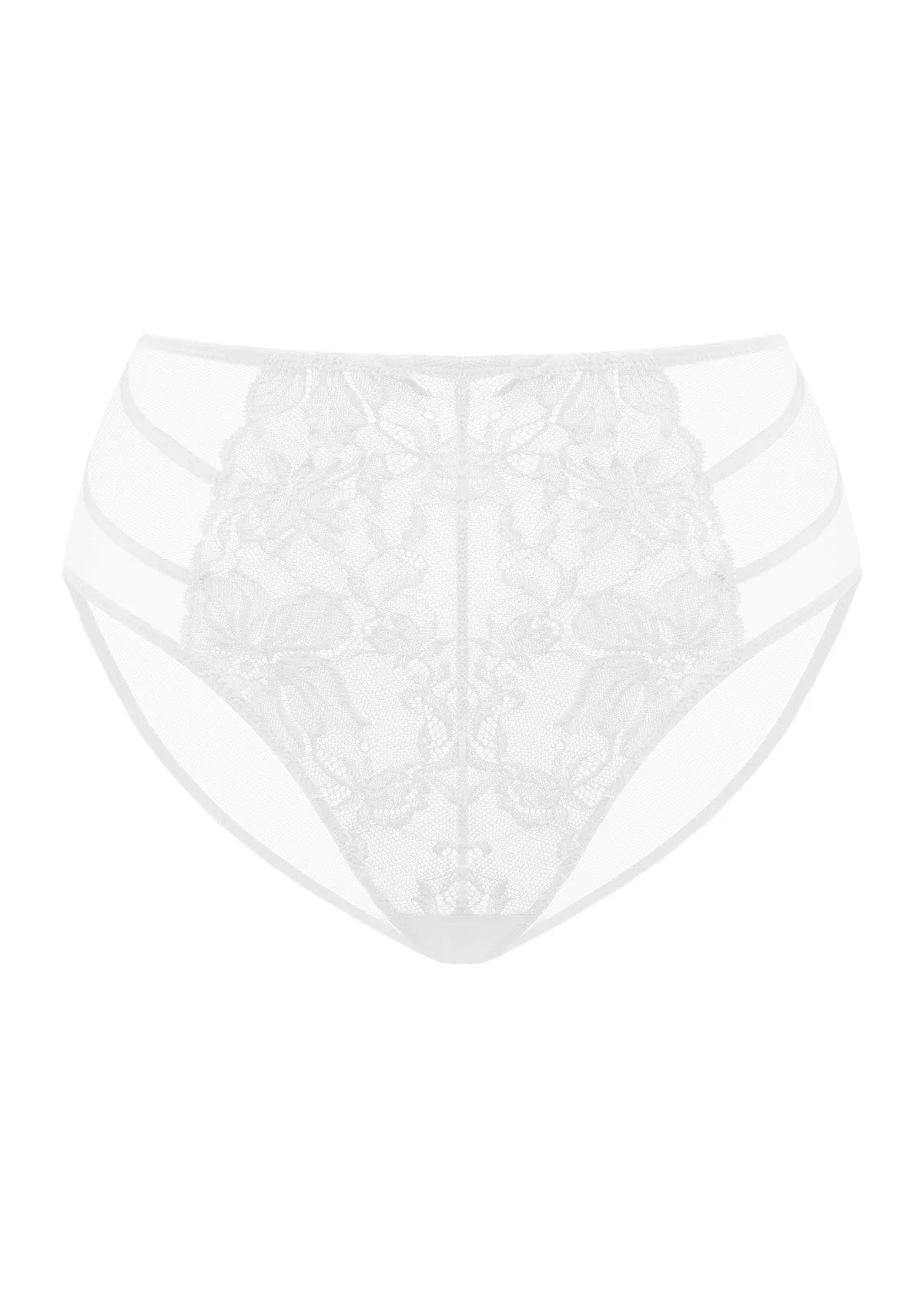 Pretty In Petals White High-Rise Lace Brief Underwear