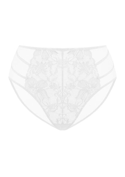 Pretty In Petals White High-Rise Lace Brief Underwear
