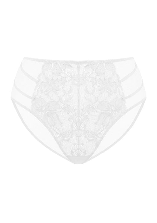 Pretty In Petals White High-Rise Lace Brief Underwear