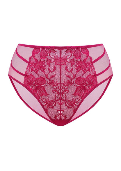 Pretty In Petals Red High-Rise Lace Brief Underwear