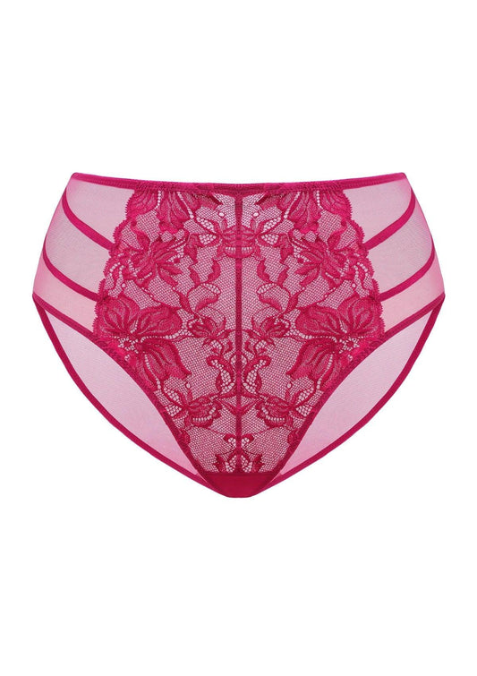 Pretty In Petals Red High-Rise Lace Brief Underwear