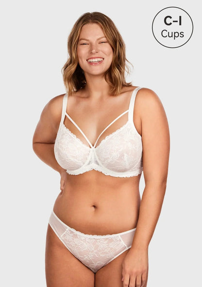 Pretty In Petals Unlined Strappy Lace Bra