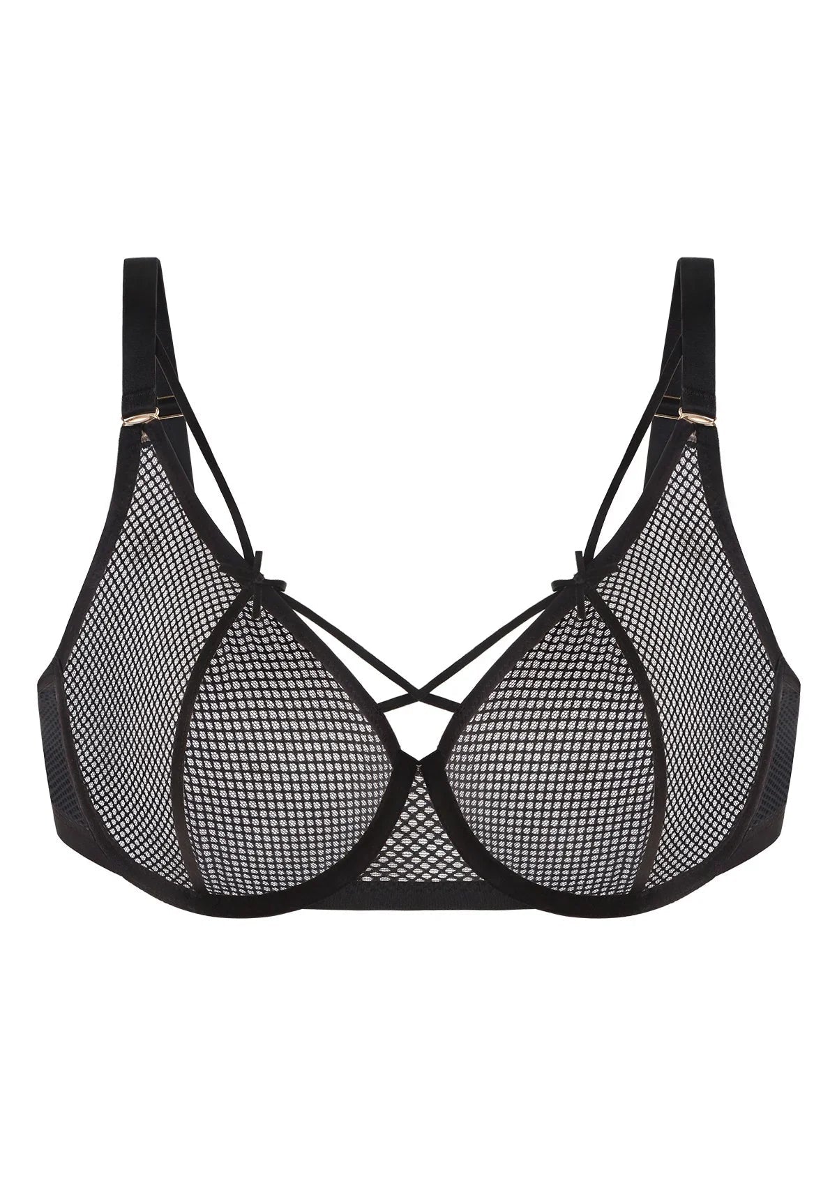 Punk Chic Strappy Unlined Balconette Bra