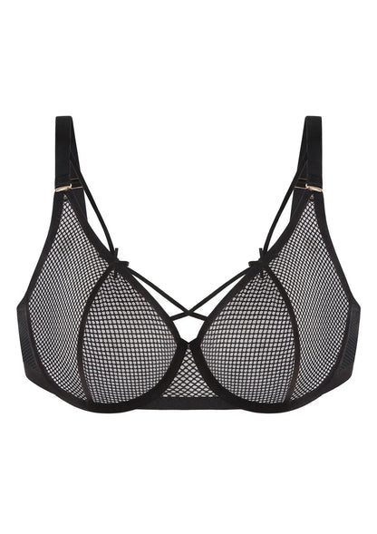 Punk Chic Strappy Unlined Balconette Bra