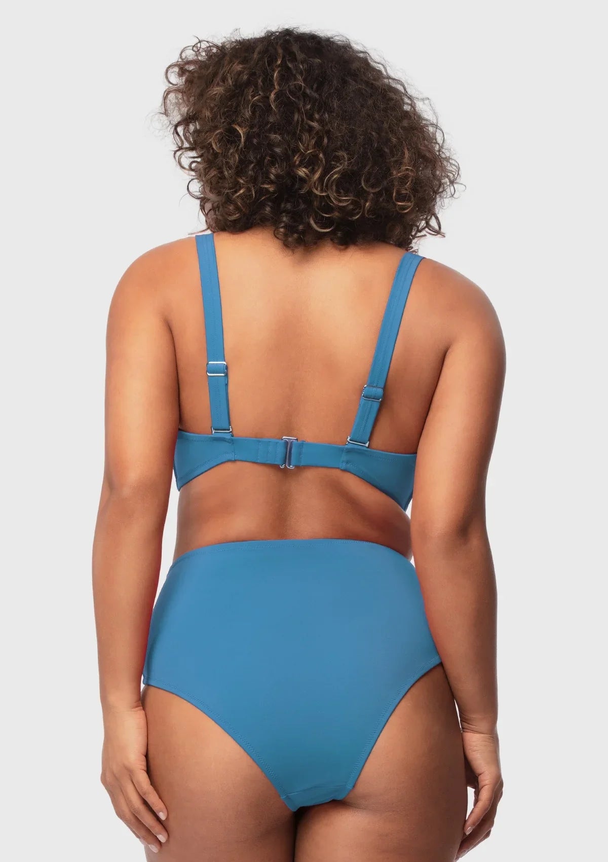 Momship Ruched Crisscross Front Underwire Swim Bikini Set