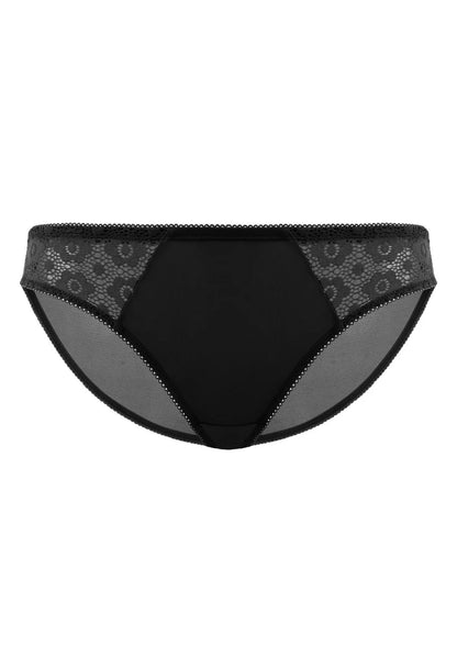 Serena Comfort Black Lace Trim Bikini Underwear