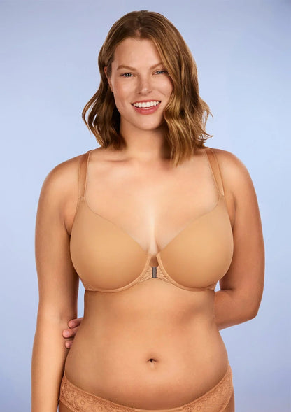 Serena Front-Close Lace-Back Racerback Underwire Bra
