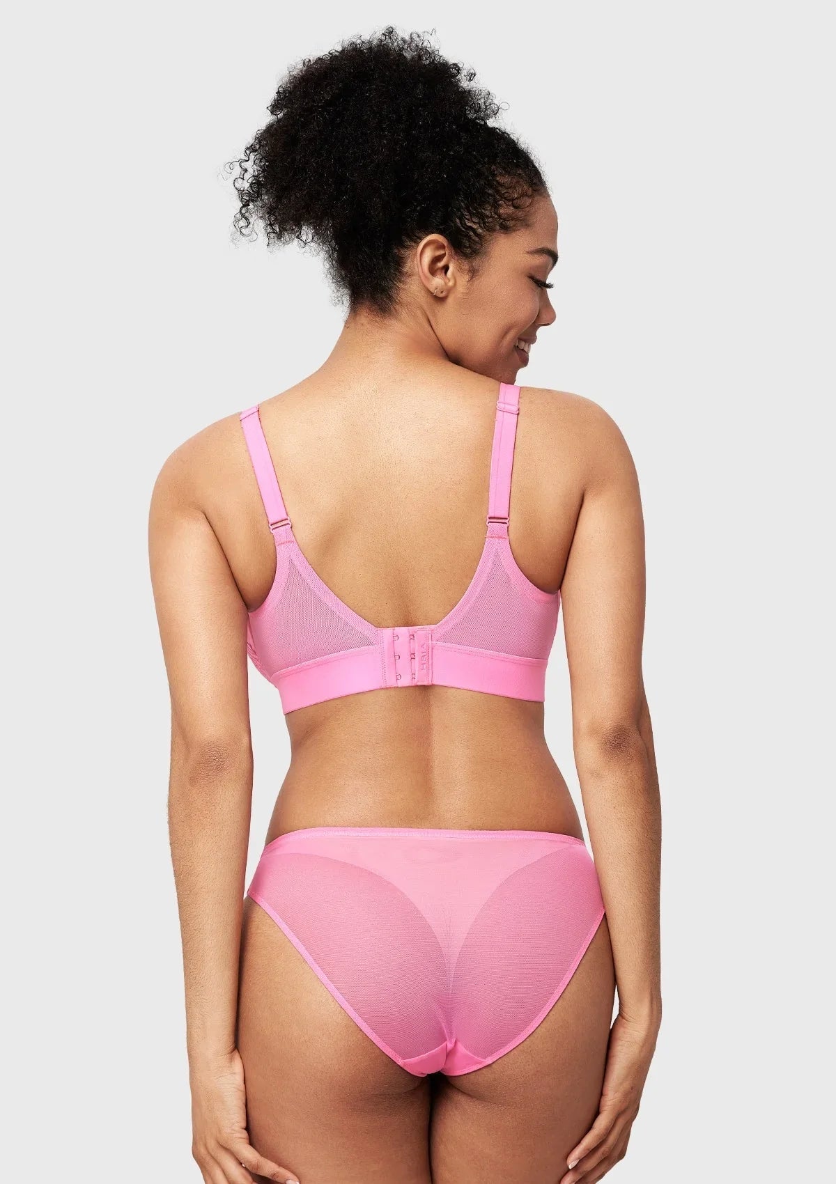 Serenata Flora Linear Lace Sheer Mesh Full Coverage Unlined Underwire Bra