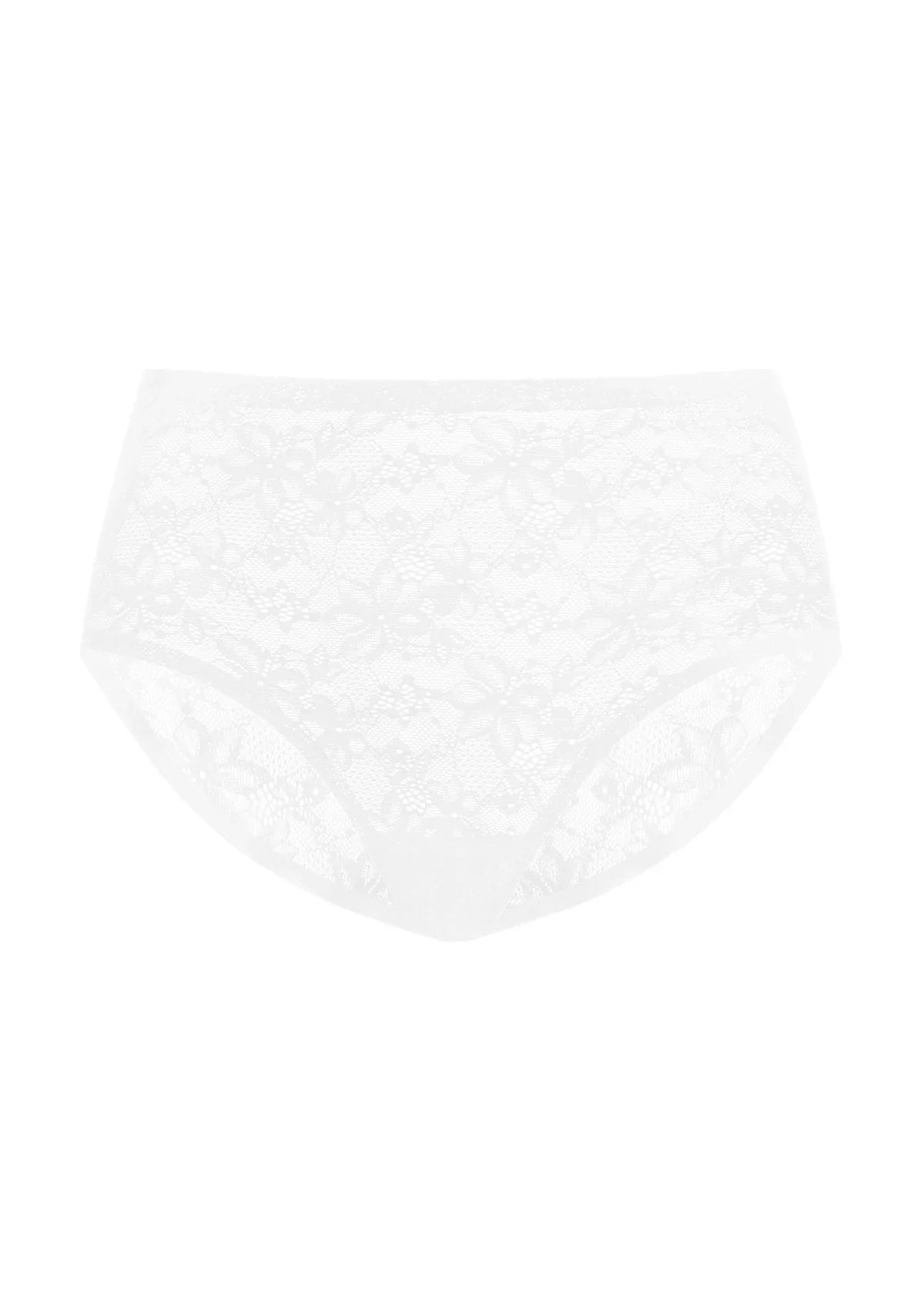 Silken Soft Floral Comfort Lace High-Waisted Breathable Underwear