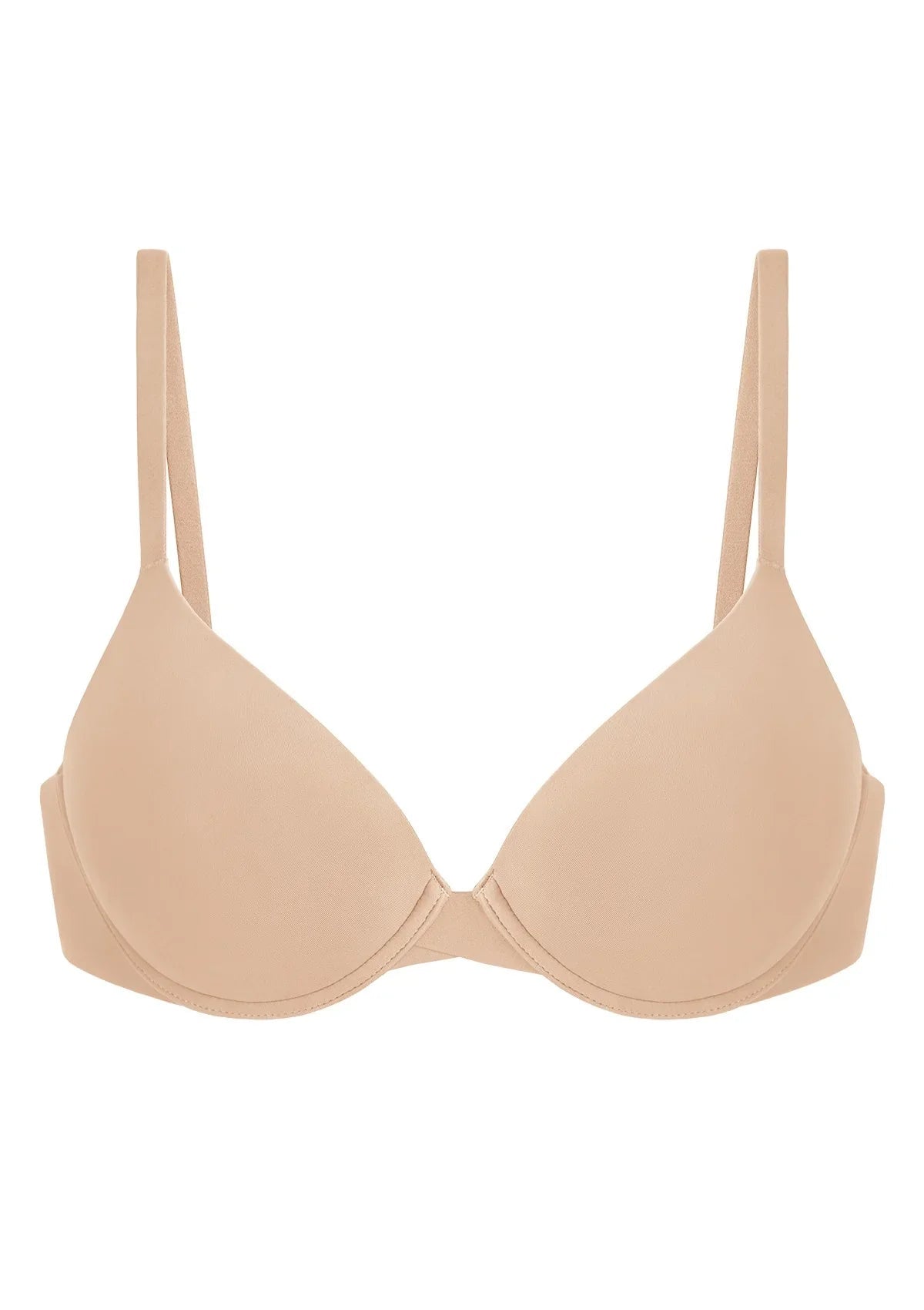 Songful Seamless Support Plunge Push-Up Lightly Padded T-Shirt Full Coverage Underwire Bra
