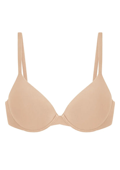 Songful Seamless Support Plunge Push-Up Lightly Padded T-Shirt Full Coverage Underwire Bra