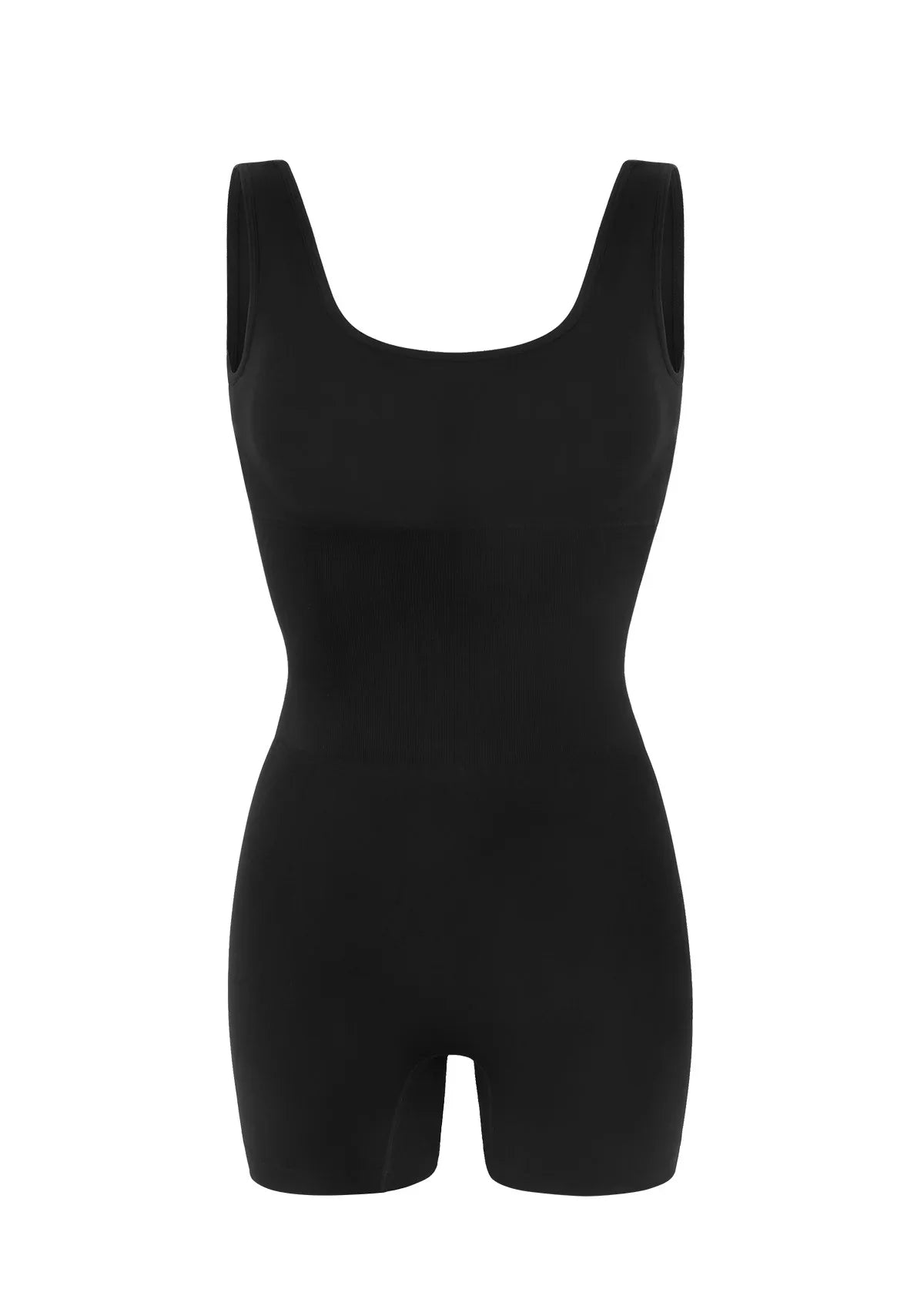 Songful Square Neck Sculpting Tummy Control Bodysuit One Piece Workout Sleeveless Romper