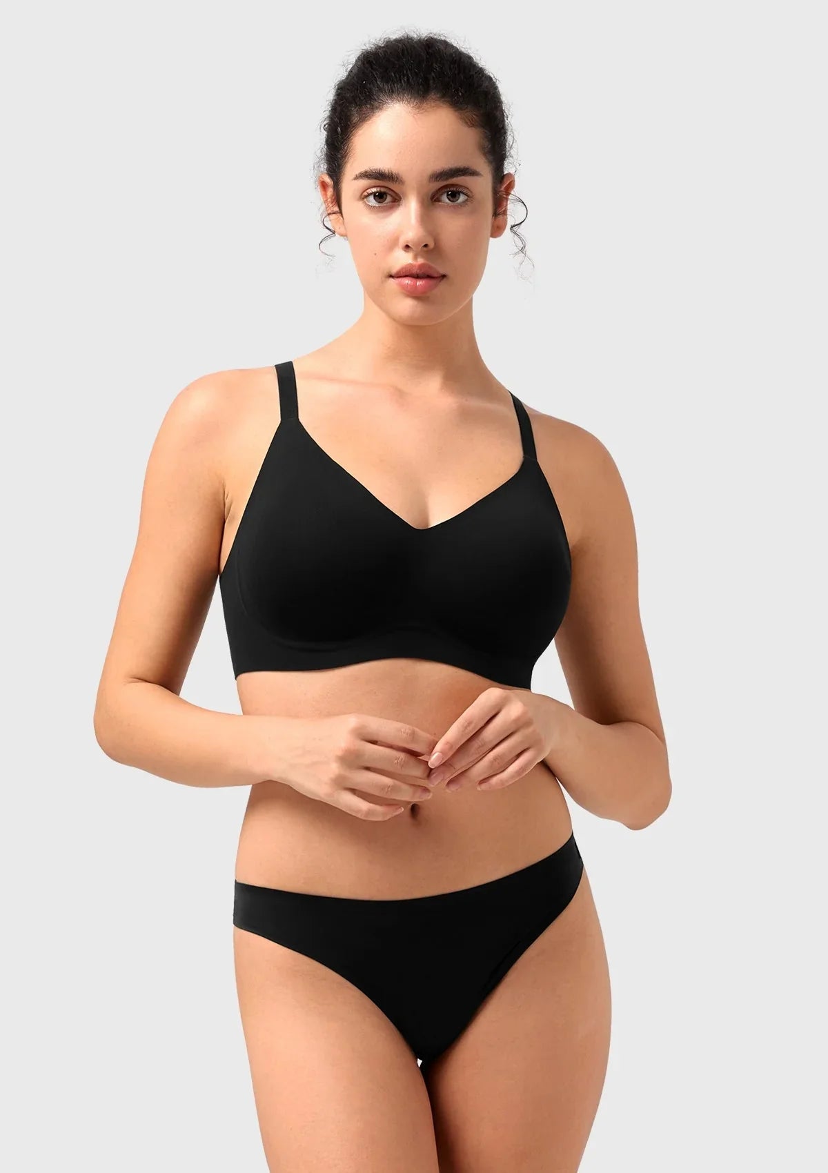 Songful CloudSoft Wireless Comfort  V-Neck Seamless Full Coverage Supportive T-shirt Bra