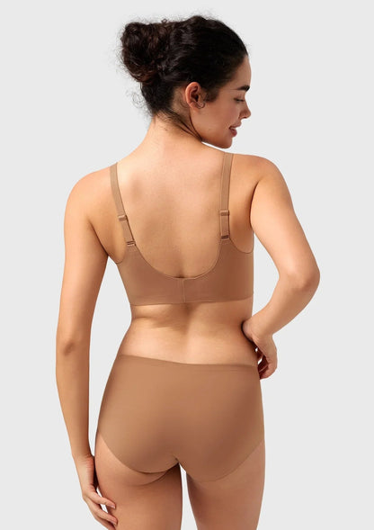 Songful CloudSoft Wireless Comfort  V-Neck Seamless Full Coverage Supportive T-shirt Bra