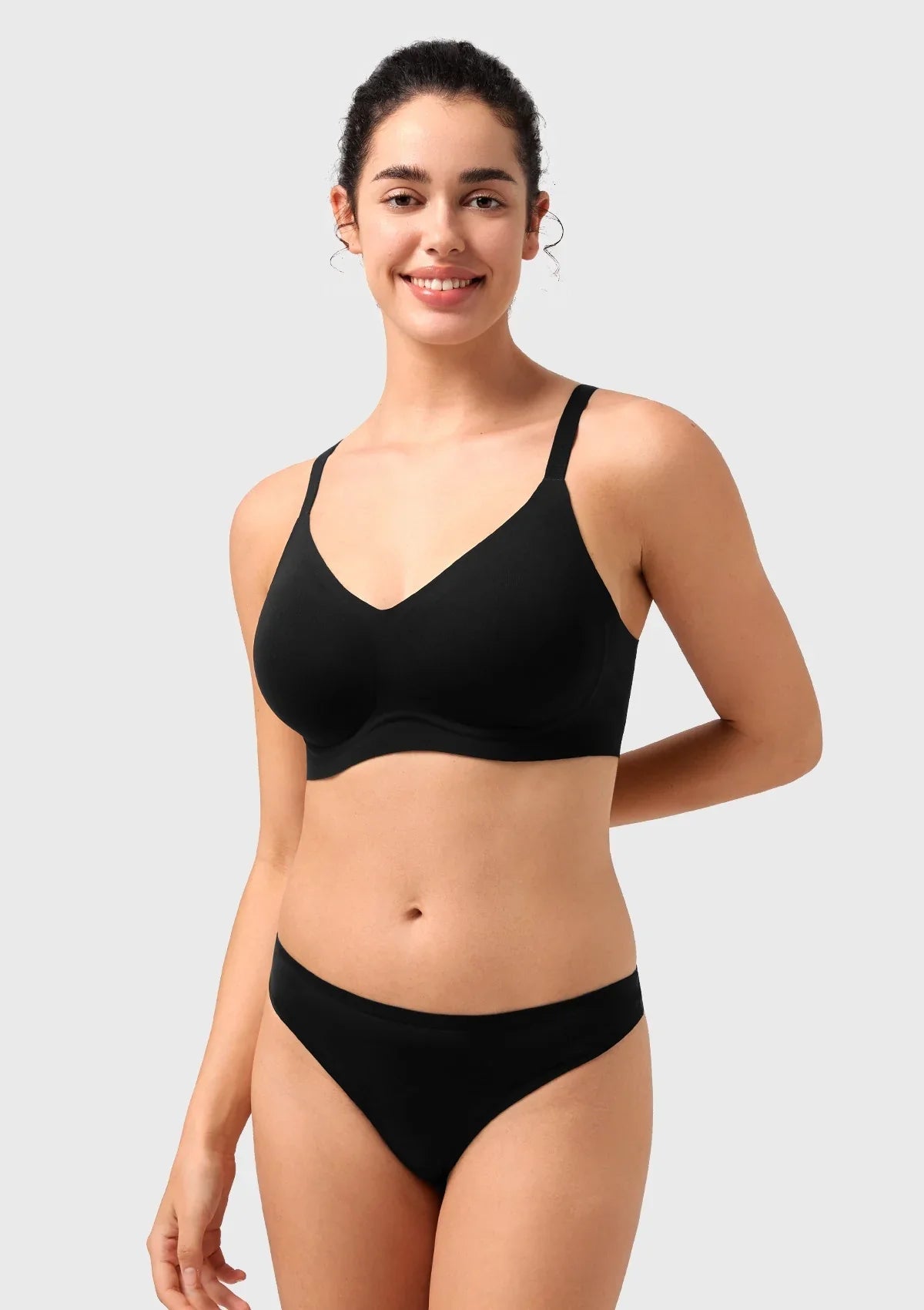 Songful CloudSoft Wireless Comfort  V-Neck Seamless Full Coverage Supportive T-shirt Bra
